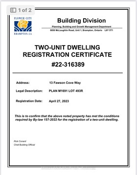 13 Fawson Cove Way W, Peel, ON , MLS #W12415153 , Image - 1