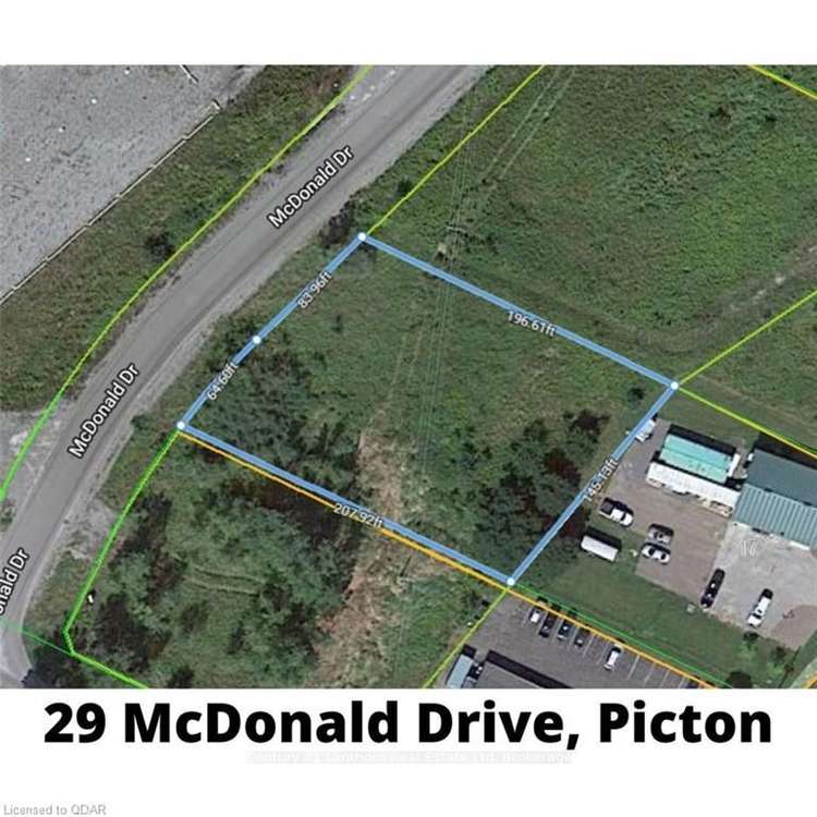 Lot 29 Mcdonald Dr, Prince Edward County, Ontario, Picton