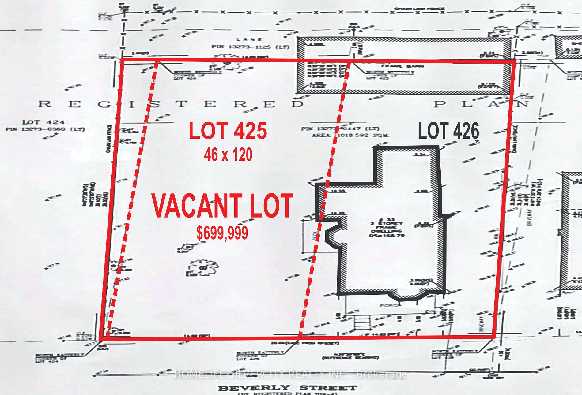 Lot 425 33 Beverley St, Mississauga, Ontario, Malton